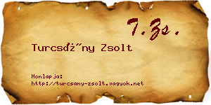 Turcsány Zsolt névjegykártya